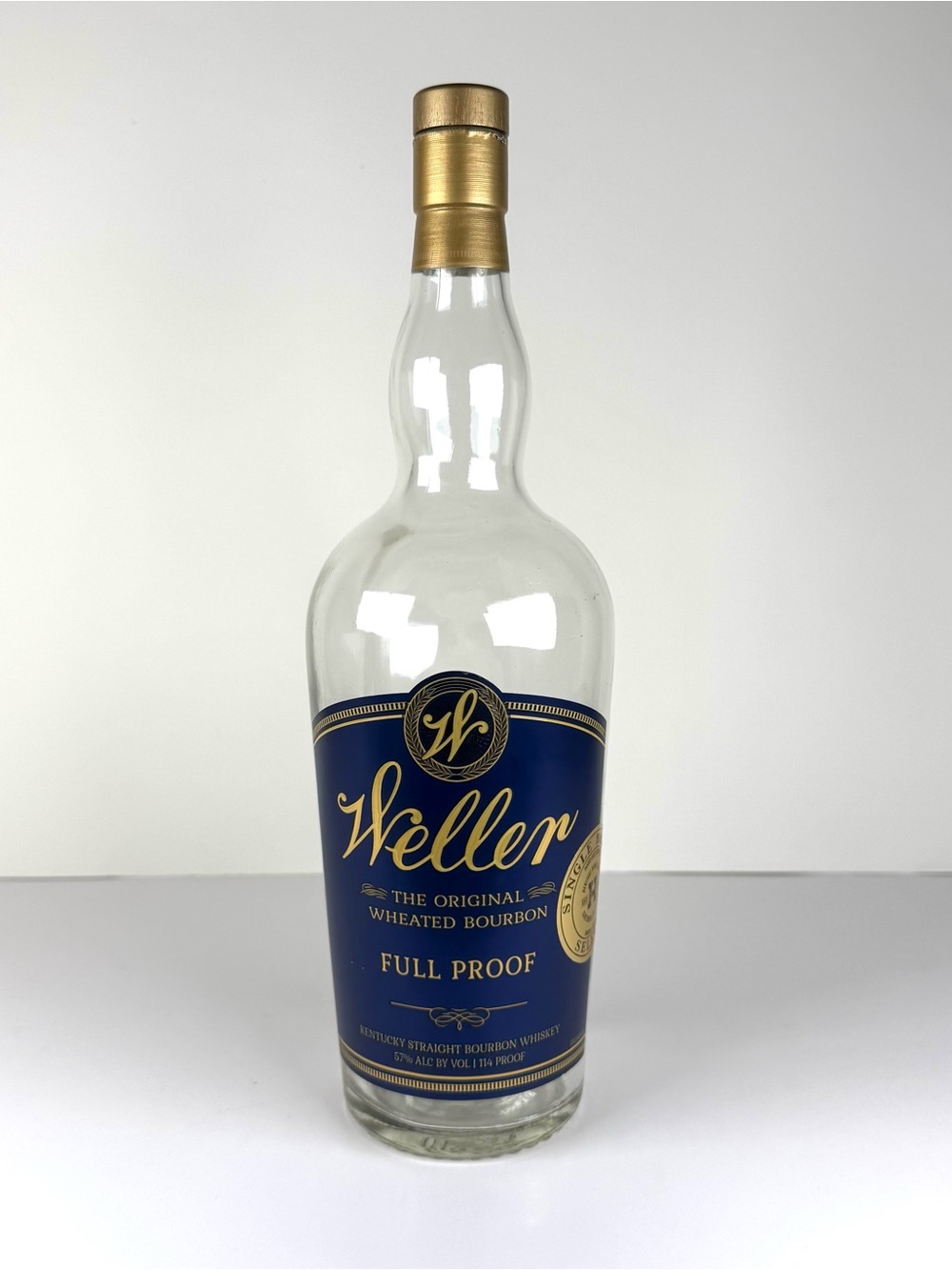 Weller Full Proof Bourbon Single Barrel Select Empty Unrinsed 750 ml Bottle Cork